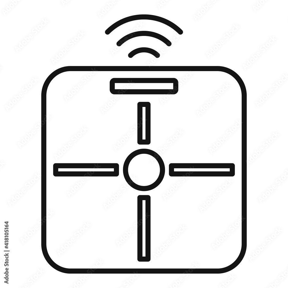 Digital smart scales icon. Outline Digital smart scales vector icon for web design isolated on white background