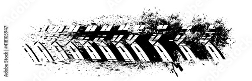 Automobile tire track