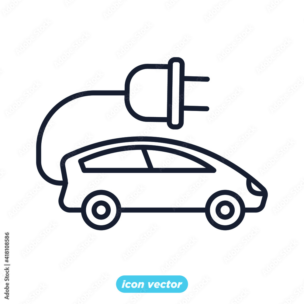 Fototapeta premium electrical transport icon. ecology Environmental sustainability. Eco friendly symbol template for graphic and web design collection logo vector illustration