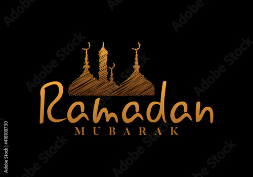 Happy Ramadan Kareem Islamic design Ramadan Mubarak