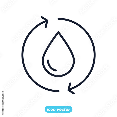 save the water. water purification icon. ecology Environmental sustainability. Eco friendly symbol template for graphic and web design collection logo vector illustration