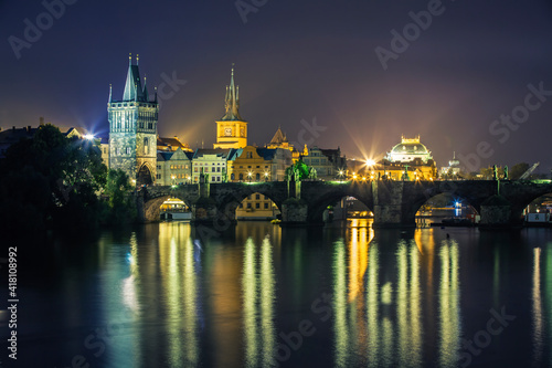 Historic Charles Bridge in Prague, Czech Republic