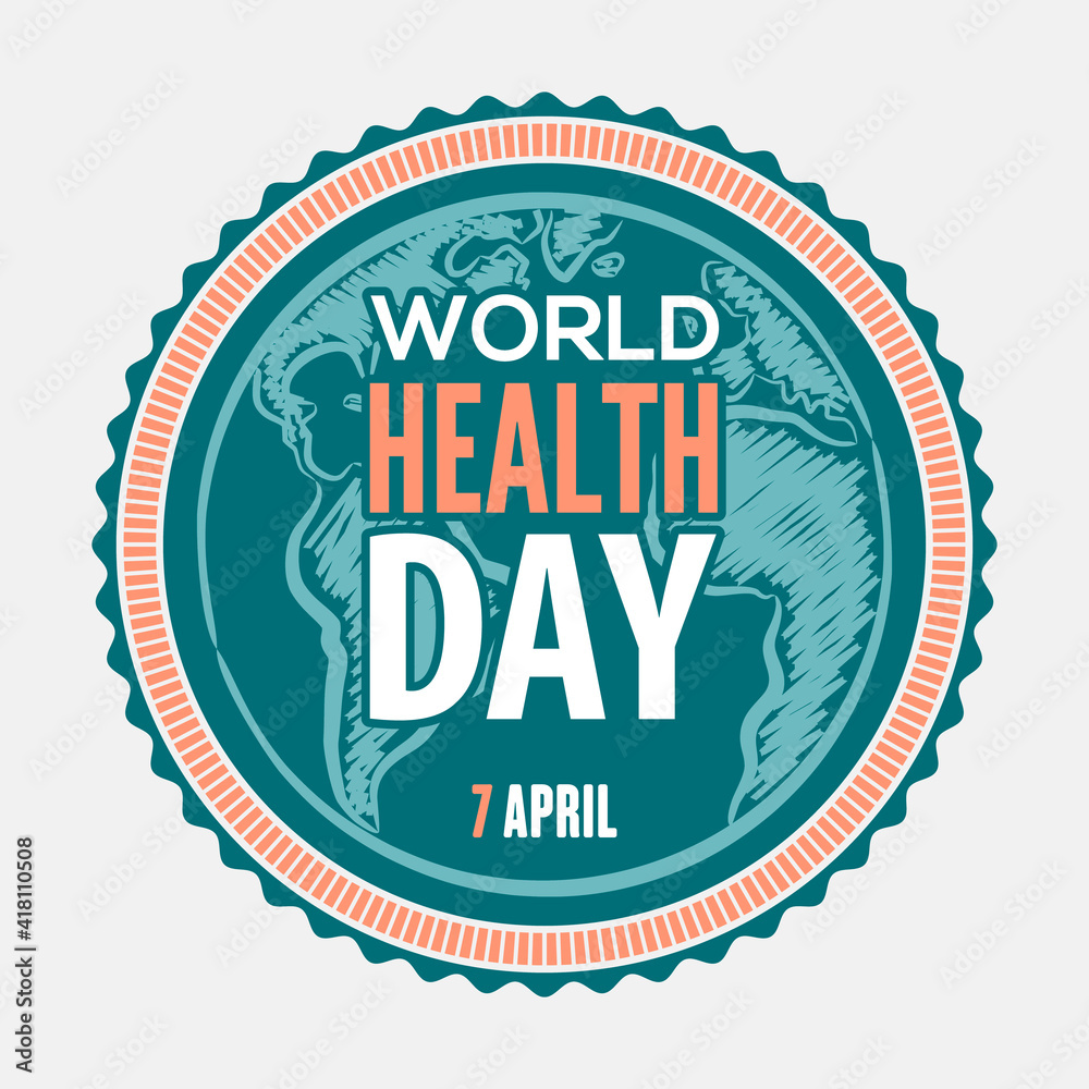 World Health Day poster or banner design concept. Vector illustration