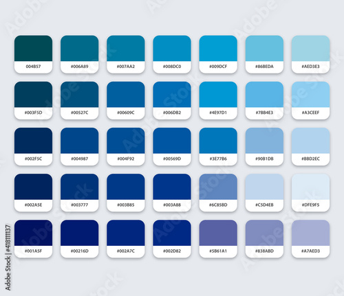 Blue Color Palette with Hex