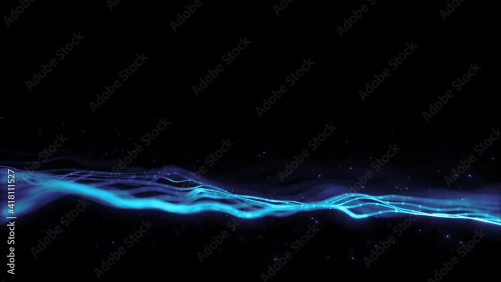 Abstract String Lines Waving Background Loop With Focus/ 4k animation ...