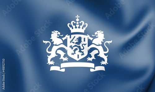 3D Flag of Rijksoverheid, Netherlands. 3D Illustration.
