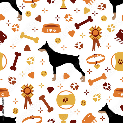 Vector Pattern Pet Shelter Animal Dog Exhibition