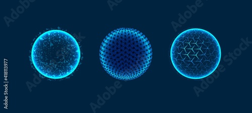 Different energy protection spheres set