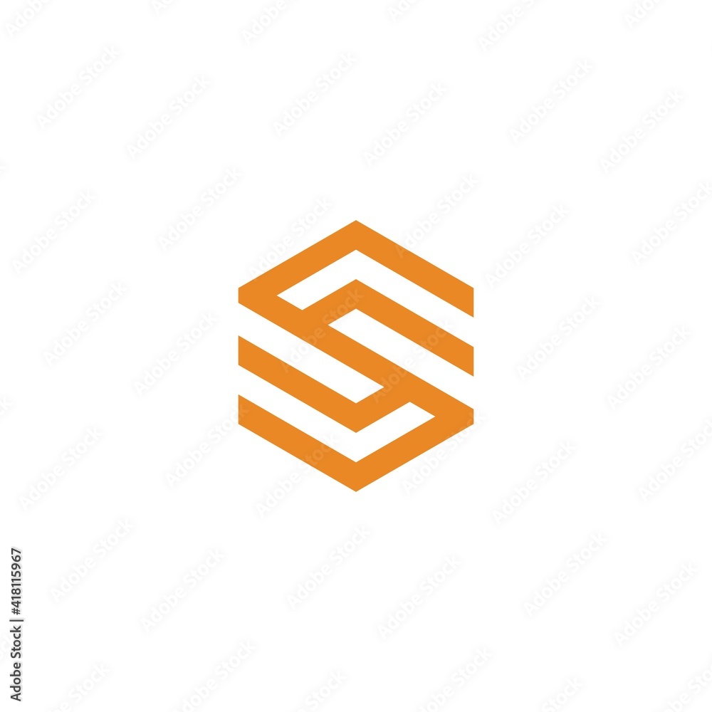 letter S hexagon logo template. Unique modern creative logotype letter S hexagon logo template. Unique modern creative logotype