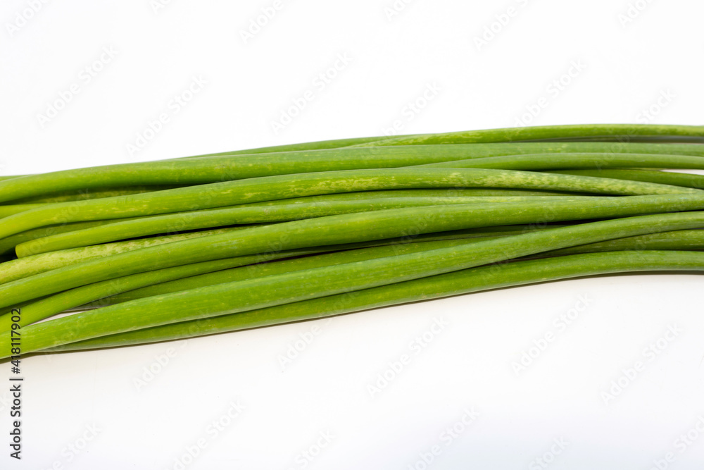 Chinese Chive isolated on white background. Chinese Chive isolated on white background.