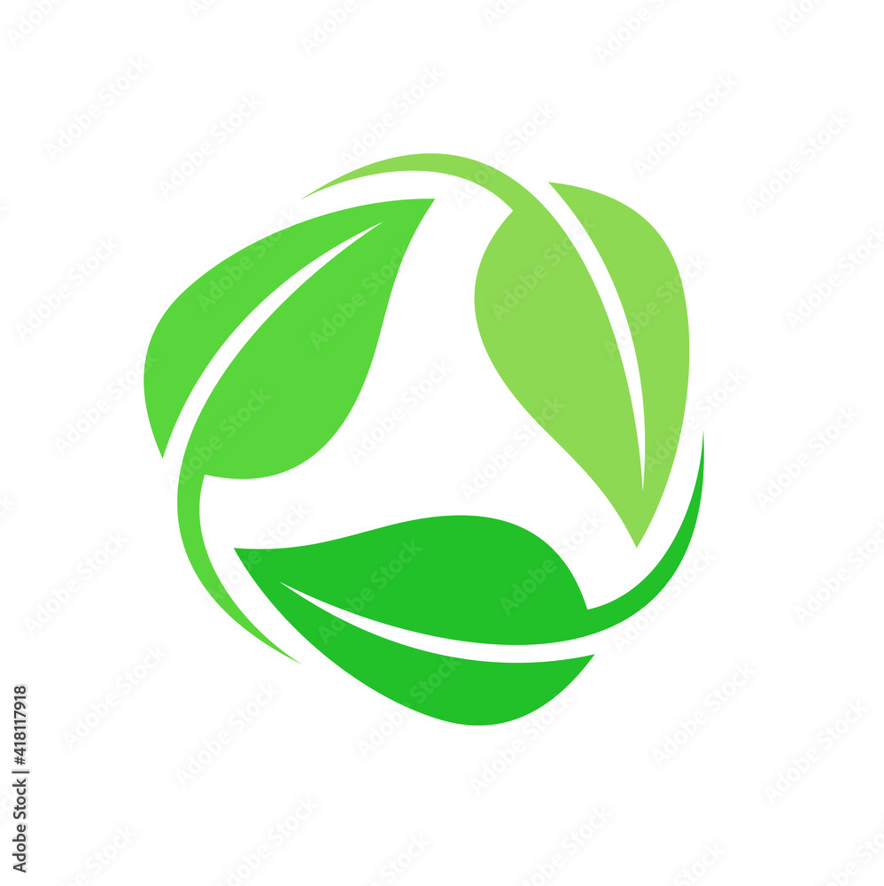 illustration of three intertwined leaves.