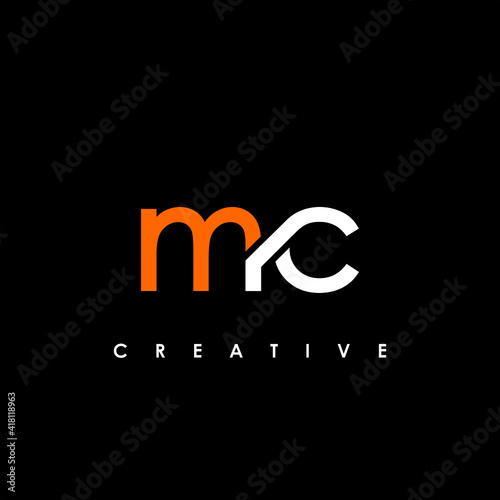 MC Letter Initial Logo Design Template Vector Illustration