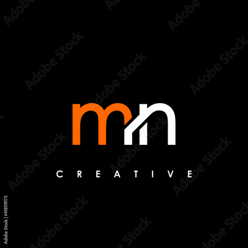 MN Letter Initial Logo Design Template Vector Illustration