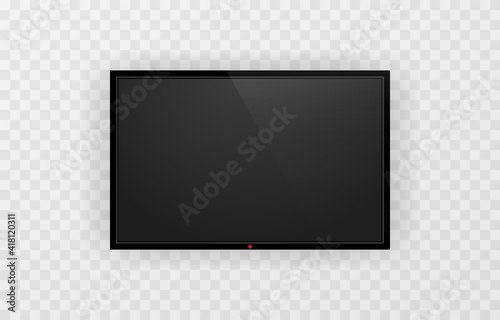 Device screen mockup. Blank screen tv mockup. Mock up for text or design. PNG.