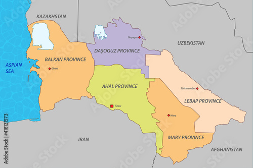 turkmenistan map