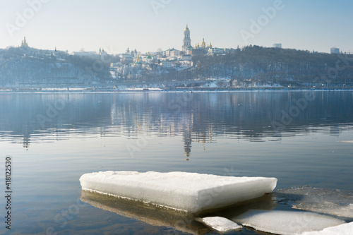 Dnipro river Kyiv-Pechersk ...