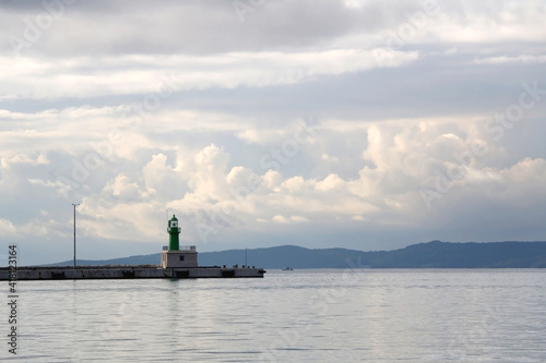 Small lighthouse on the coast in Split, Croatia. © jelena990