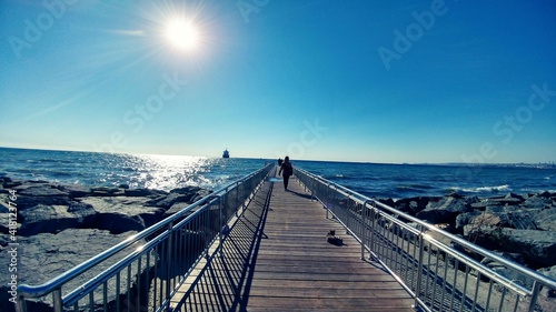 Photography Bridge over the bosphorus at sunset in istanbul turkey