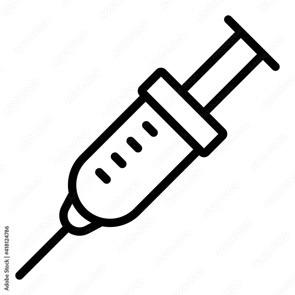 A trendy vector design of plastic syringe A trendy vector design of plastic syringe