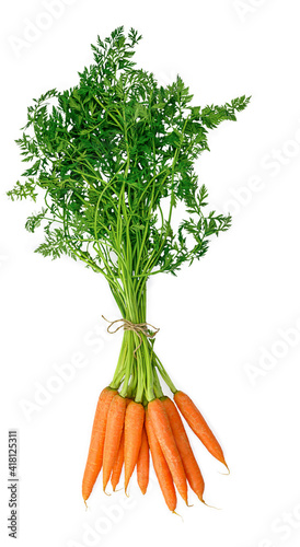 Vegetables, Carrots Isolated on White Background