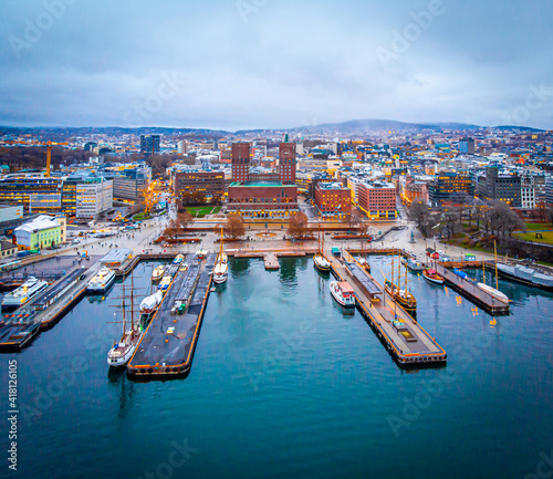 Oslo city hall in winter time, Norway © alexey_fedoren