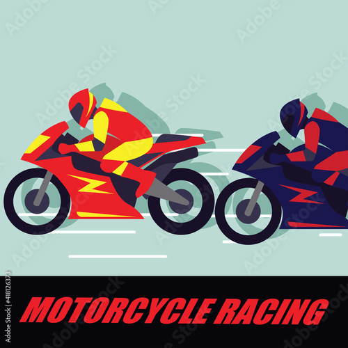 motorcycle racing poster and banner. vector illustration