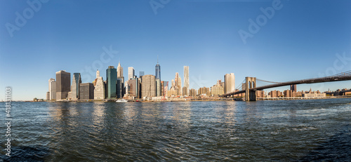 manhattan skyline seen from Brooklyn side