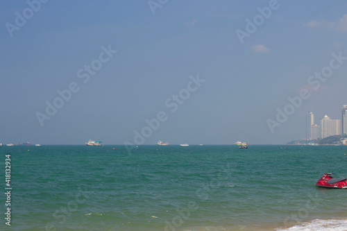 Blue sky and sea and sand and beautiful nature Fresh air