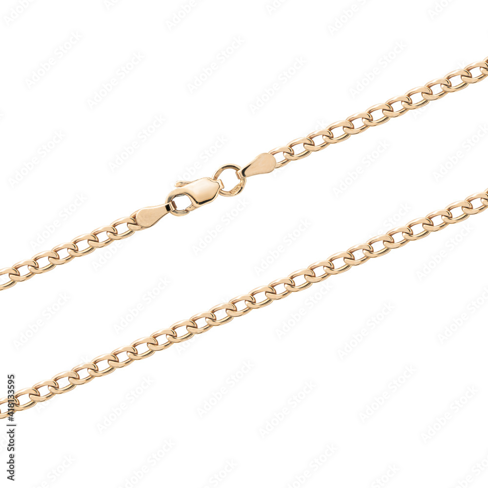 Silver gold pendant necklace with chain on white backround isolated Silver gold pendant necklace with chain on white backround isolated