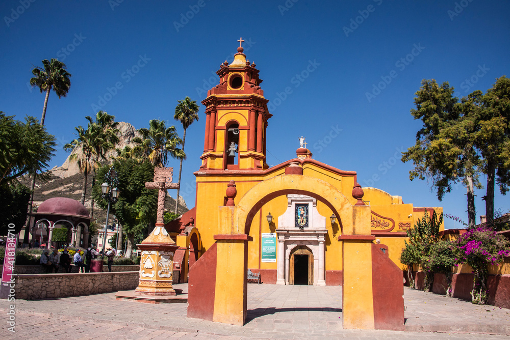 The Parroquia San Sebastian church, Bernal, Queretaro, Mexico 