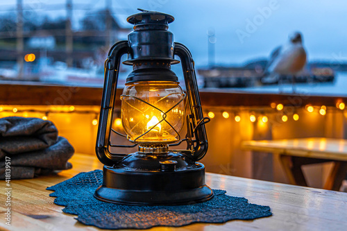 Canvas Print Chirstmas lantern in Oslo, Norway