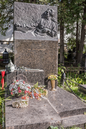 Novodevichye Cemetery. The tomb of the writer Nikolai Ostrovsky photo