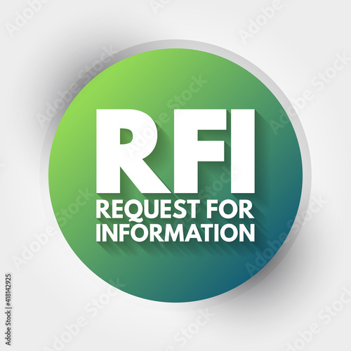 RFI - Request For Information acronym, business concept background