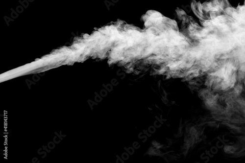 white smoke isolated on black background, abstract powder, water spray, Add smoke effect