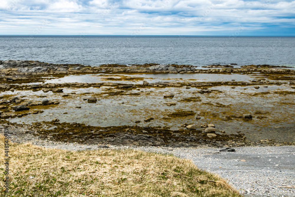 Shoreline along the bay, Bellburne, Newfoundland, Canada