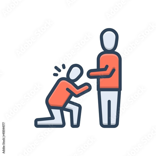 Color illustration icon for slave