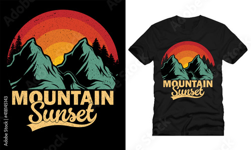 Sunset t shirt design