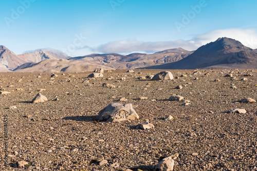 volcanic landscape in island