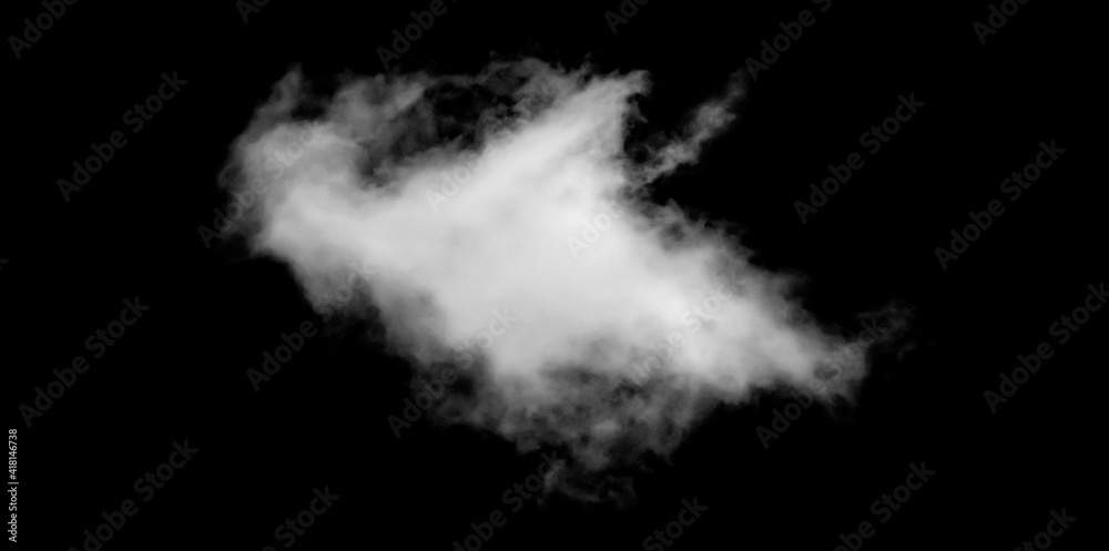 White cloud isolated on black background, Fluffy texture , Abstract smoke White cloud isolated on black background, Fluffy texture , Abstract smoke