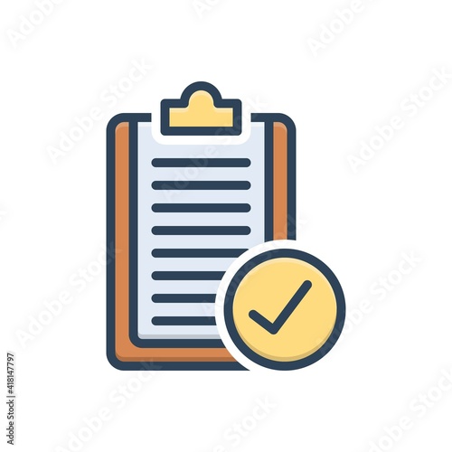 Color illustration icon for apply
