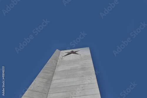 Buzludzha, Bulgaria, March 3, 2021: The Buzludzha abandoned monument in the Stara Planina mountains, Bulgaria. Monument is one of the most iconic building left after the communist party in Bulgaria. 