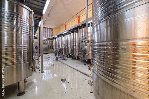 Macià Batle wineries, wort tanks, Santa Maria del Cami, Mallorca, Balearic Islands, Spain photo