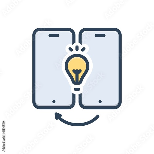 Color illustration icon for suggestion