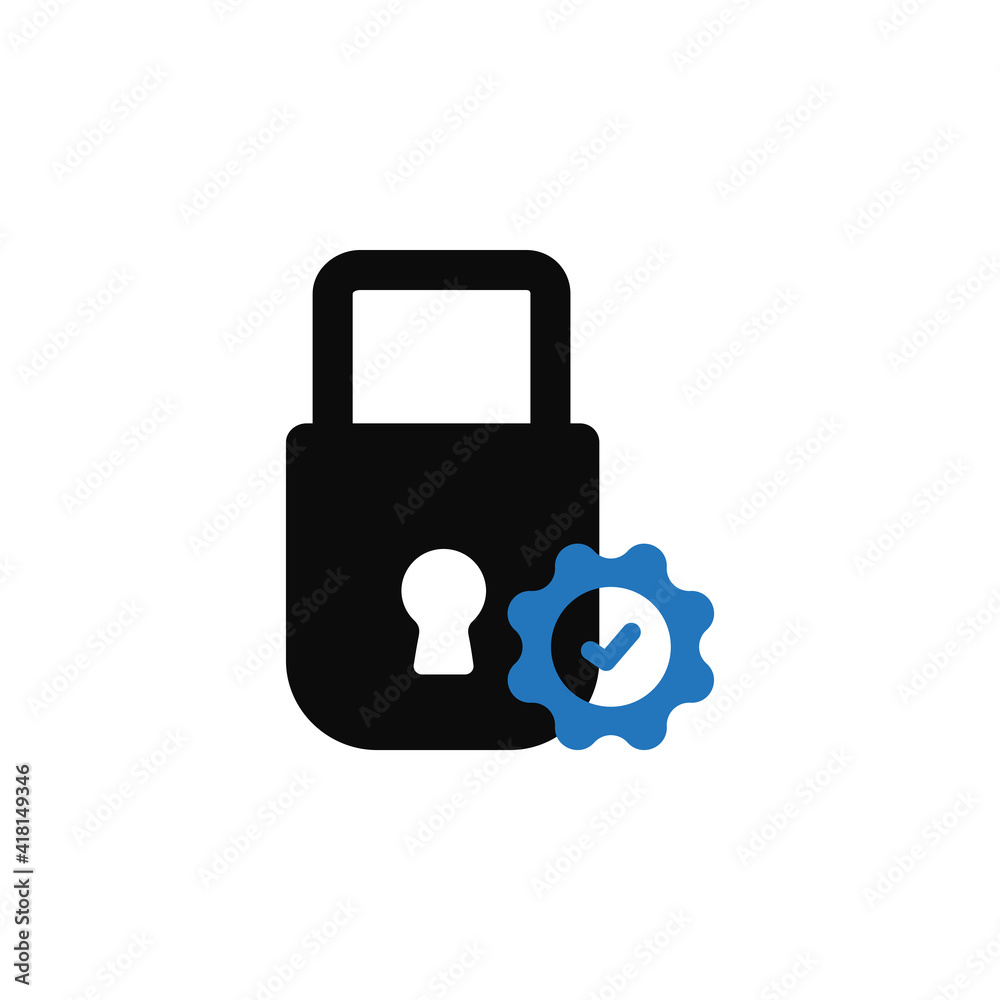 lock security settings black icon lock security settings black icon