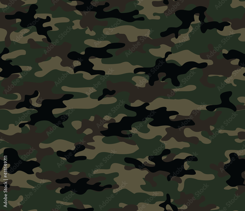 Dark green camouflage, vector texture. Ornament Dark green camouflage, vector texture. Ornament