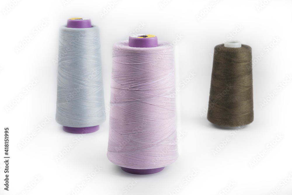Industry thread on a white background Industry thread on a white background