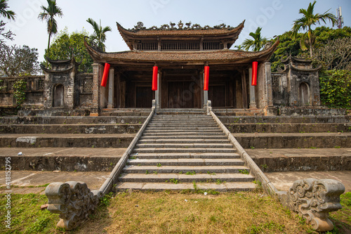 The temple of So village in Quoc Oai, Hanoi, Vietnam photo