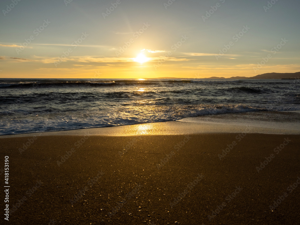 sunset at the beach