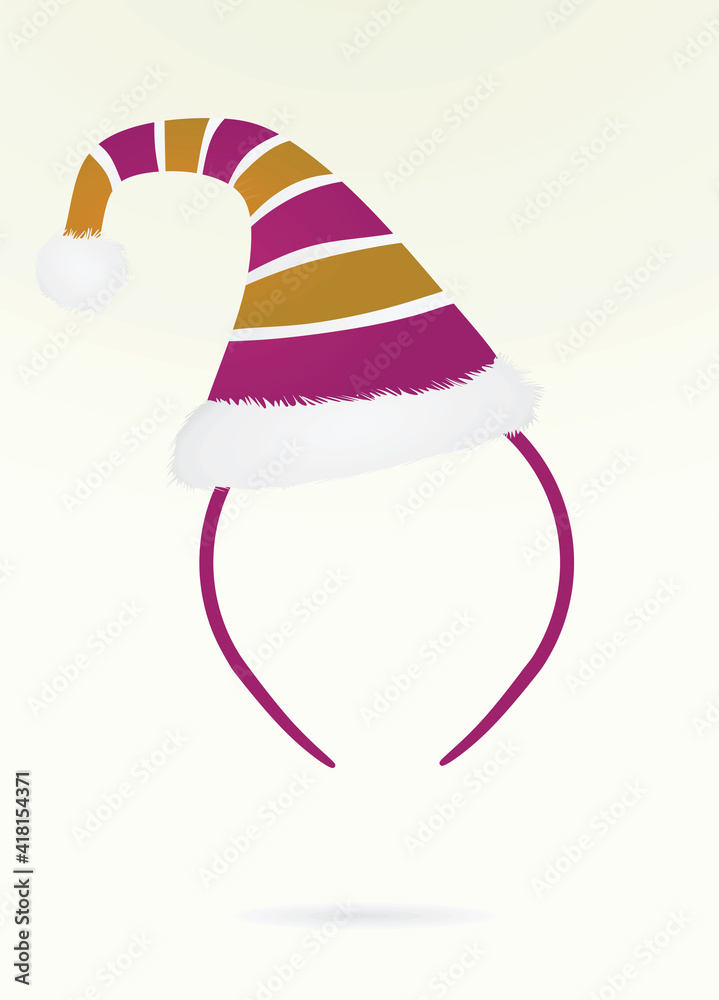 Elf hat  headband. vector illustration