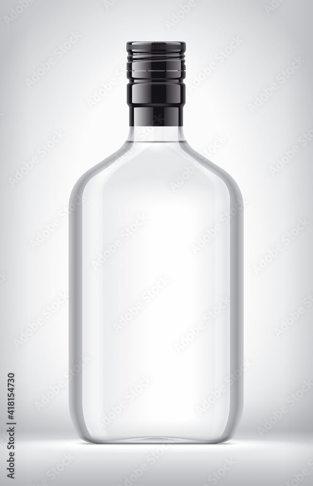 Glass Bottle on background. 